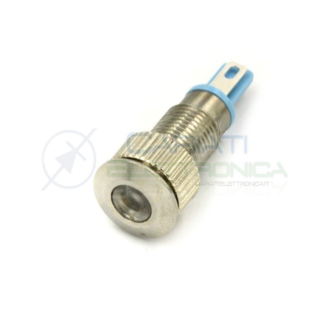SPIA DI SEGNALAZIONE LUMINOSA 12V LED BIANCO BASSO PROFILO IP65