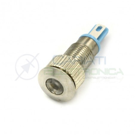 SPIA DI SEGNALAZIONE LUMINOSA 12V LED BIANCO BASSO PROFILO IP65