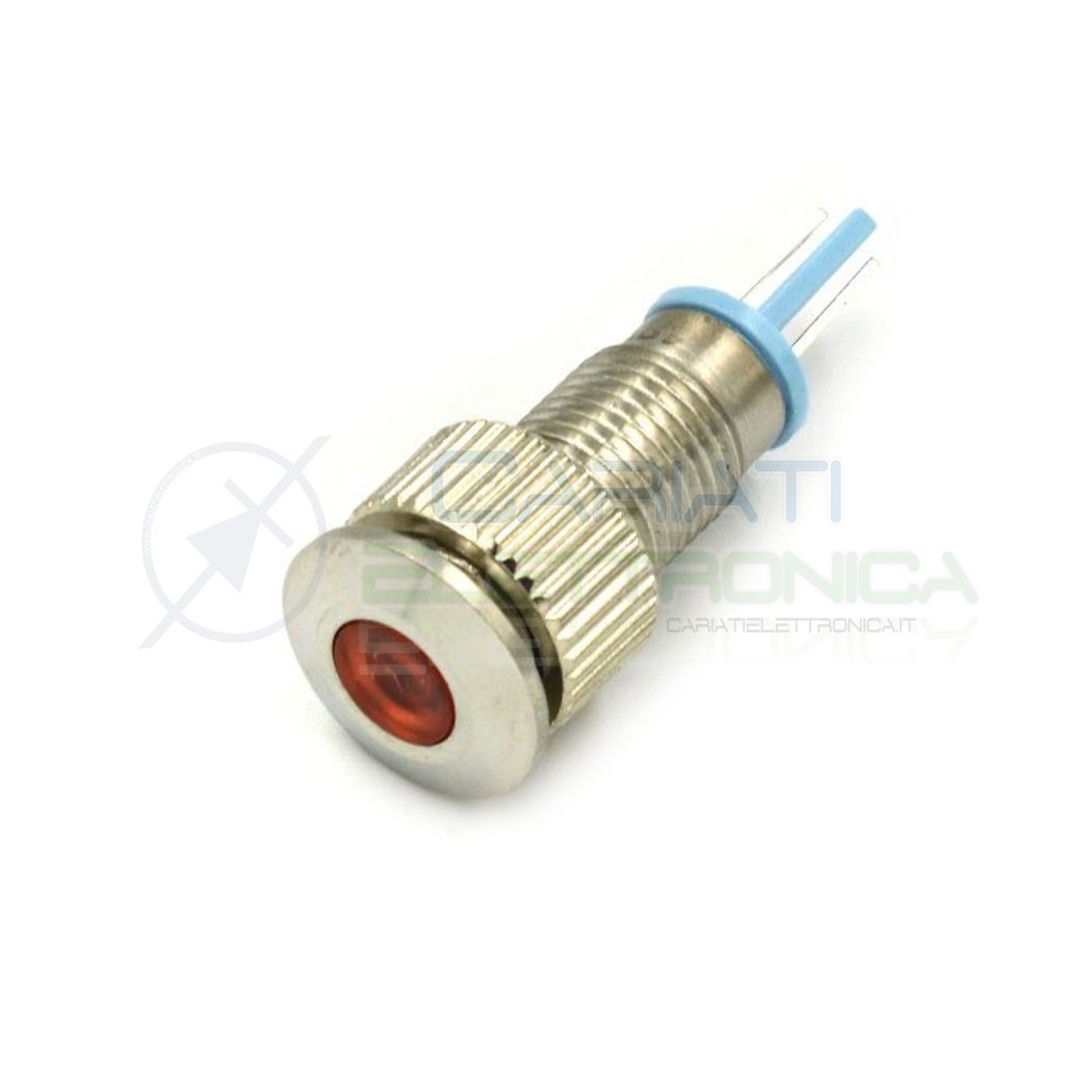 SPIA DI SEGNALAZIONE LUMINOSA 12V LED ROSSO BASSO PROFILO IP65