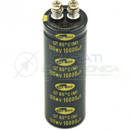 Condensatore Elelettrolitico 10000uF 100V 35x100/12,7 85° GT SAMWHA Samwha