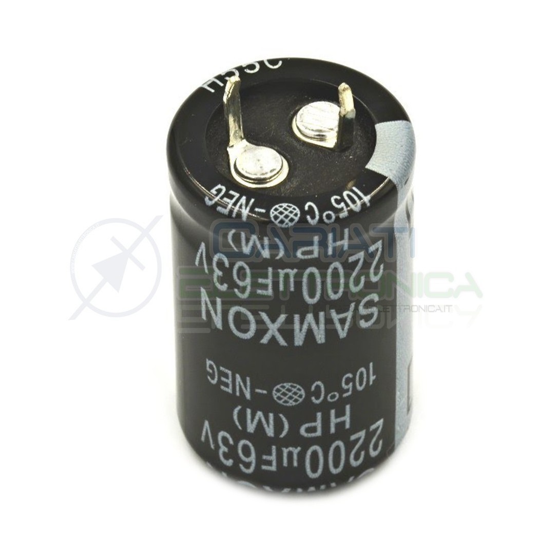 Condensatore elettrolitico SNAP IN 2200 uF 63V 105° SAMXON Samwha