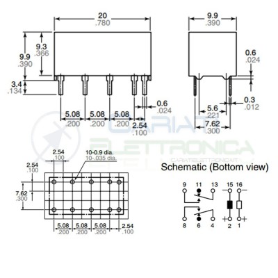 Relè Doppio Scambio DS2E-M-DC5V-H299 5VDC 5V DPDT 2A 30VDC DPDT HONGFA RELAY