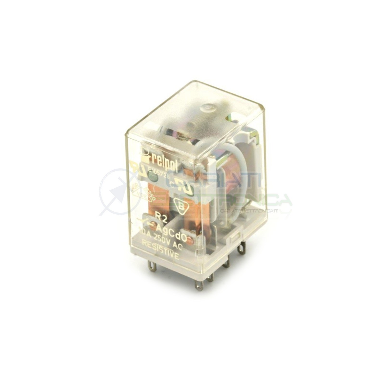 Rele R2 RELPOL 230Vac 12A 2 scambi DPDP R2-1012-23-5230