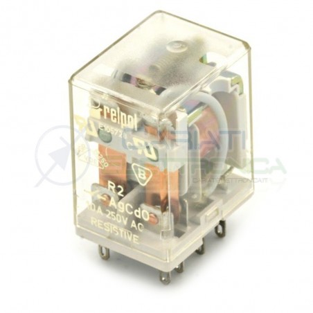 Rele R2 RELPOL 230Vac 12A 2 scambi DPDP R2-1012-23-5230