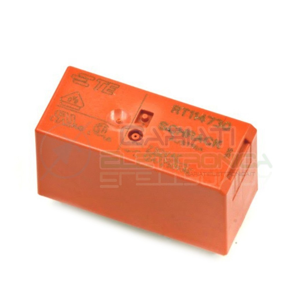 Relè SPDT TE Connectivity RT114730 bobina 230V Corrente max 12A PCB 5 PIN