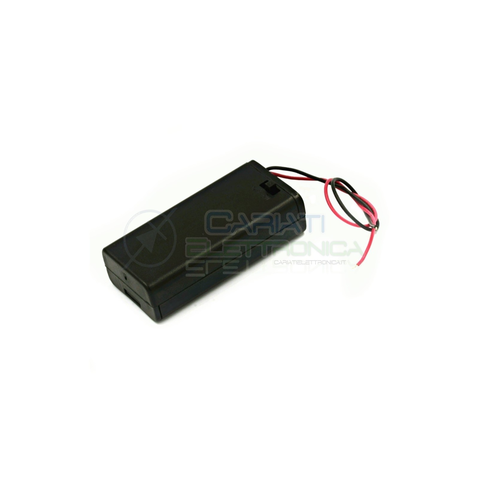 Porta Batteria Per 2 Pile AA con Interruttore e CaviGenerico