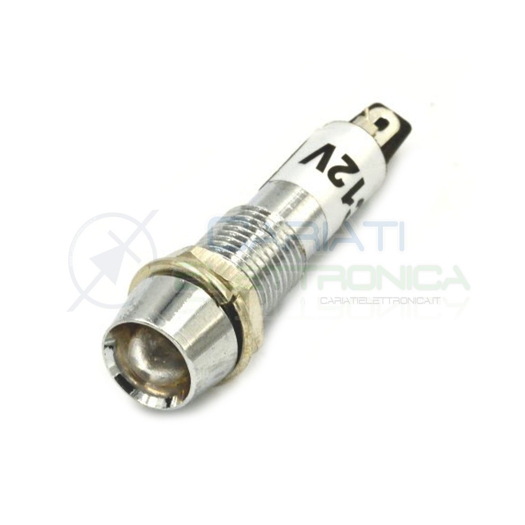 SPIA DI SEGNALAZIONE LUMINOSA 12V LED BIANCO FREDDO