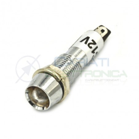 SPIA DI SEGNALAZIONE LUMINOSA 12V LED BIANCO FREDDO