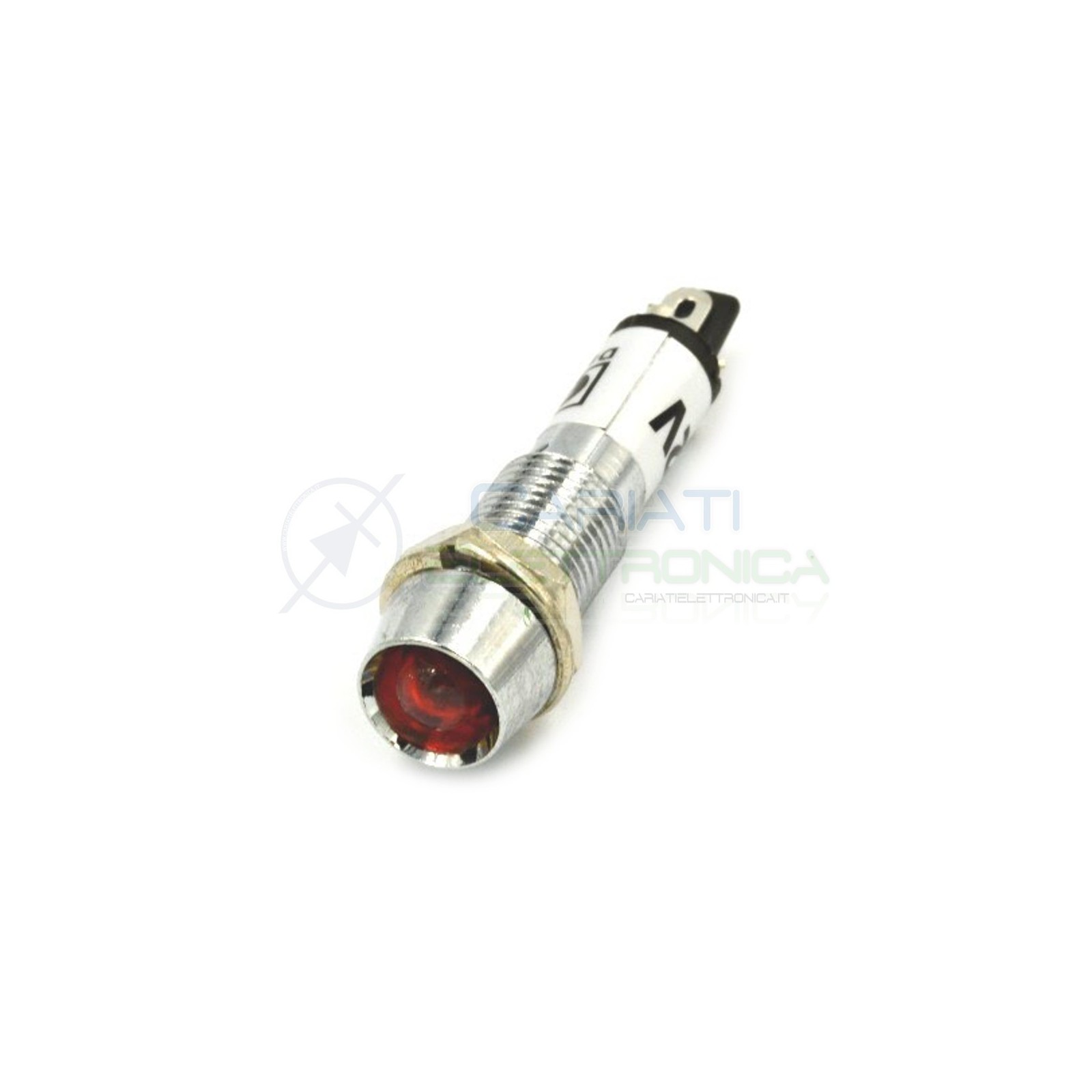 SPIA DI SEGNALAZIONE LUMINOSA 12V LED ROSSO LUCE ROSSA