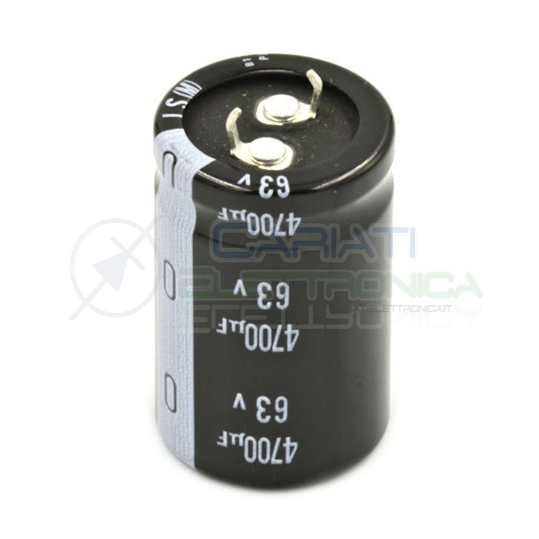 Condensatore elettrolitico NICHICON SNAP IN 4700uF 4700 uF 63V 85°C 25x40mm