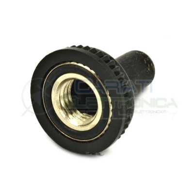 2 PEZZI CAPPUCCIO COVER PER NERO INTERRUTTORE DEVIATORE A LEVA M6 x 0.75
