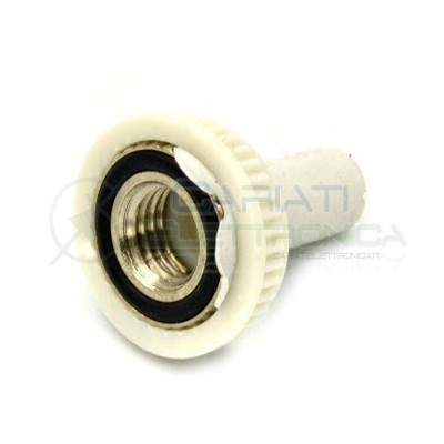 2 PEZZI CAPPUCCIO COVER PER BIANCO INTERRUTTORE DEVIATORE A LEVA M6 x 0.75