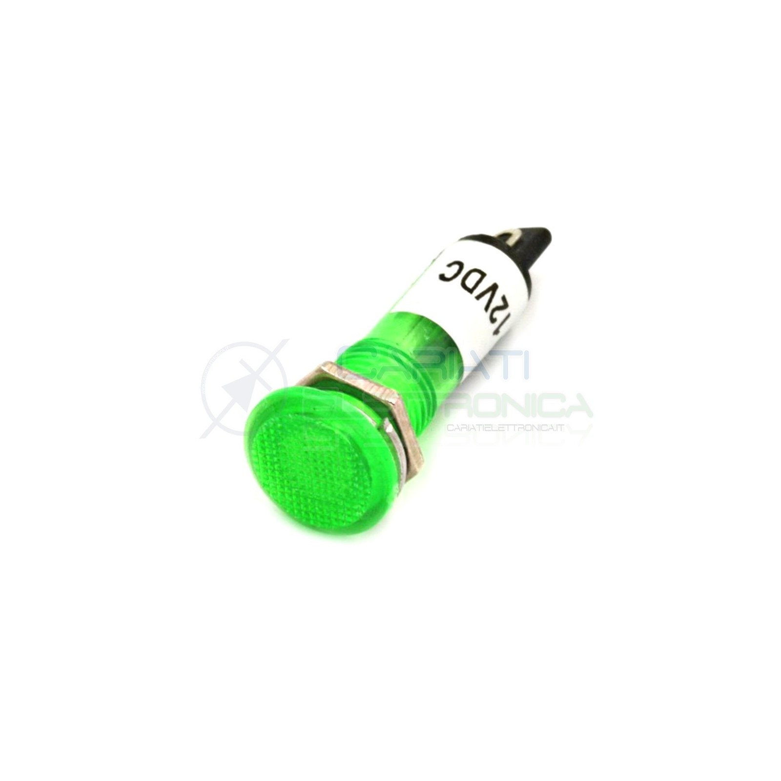 SPIA DI SEGNALAZIONE LUMINOSA VERDE 12V A LED