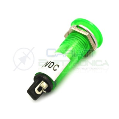 SPIA DI SEGNALAZIONE LUMINOSA VERDE 12V A LED
