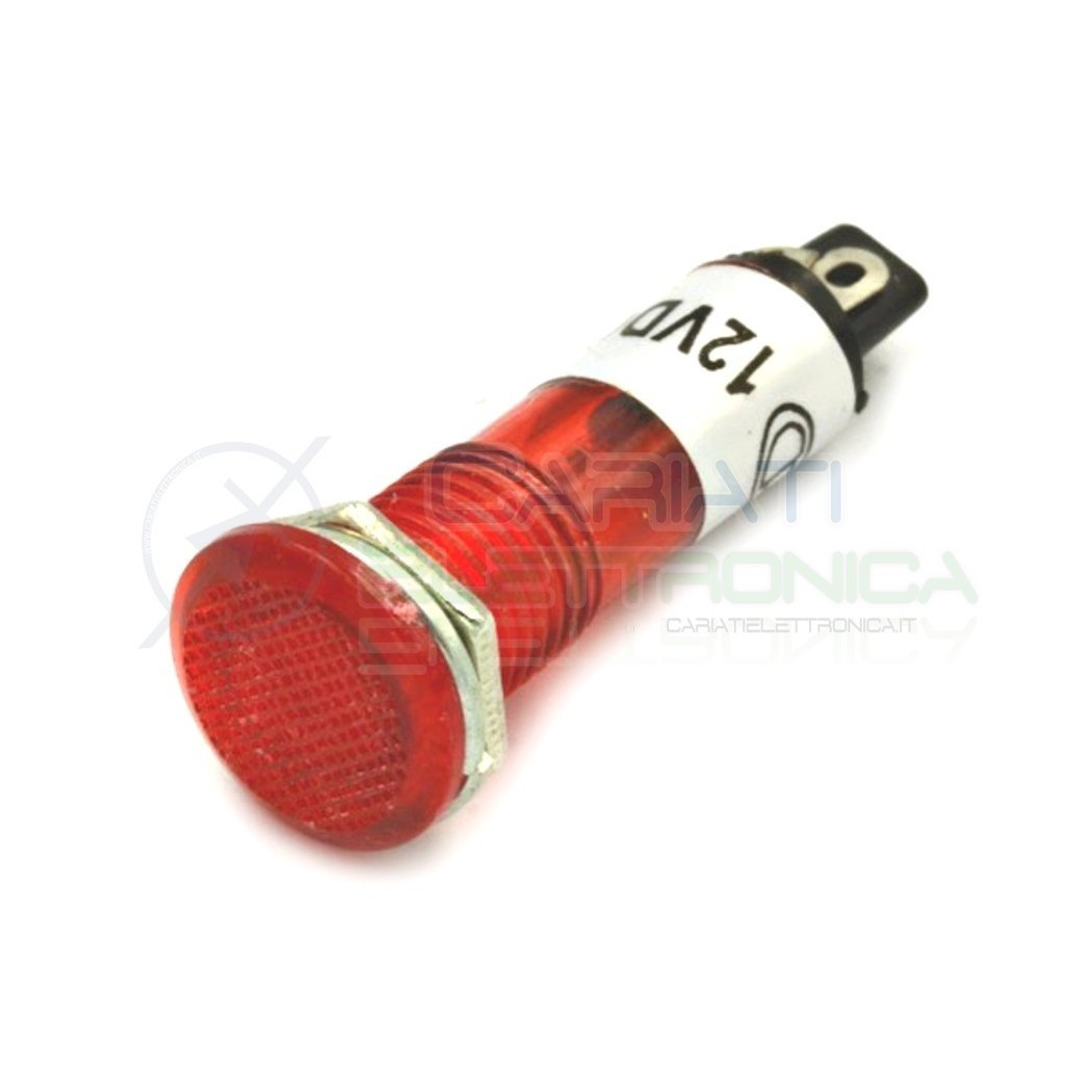 SPIA DI SEGNALAZIONE LUMINOSA ROSSA 12V A LED ROSSO