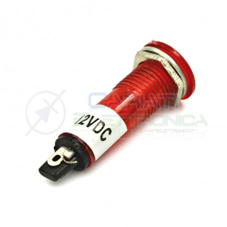 SPIA DI SEGNALAZIONE LUMINOSA ROSSA 12V A LED ROSSO