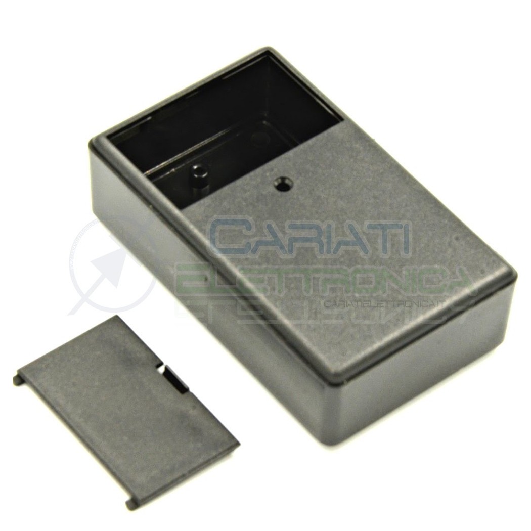 Contenitore custodia 99x60x30mm con vano pila AA AAA o 9V in ABS nero