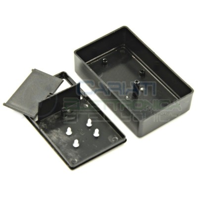 Contenitore custodia 99x60x30 mm con vano pila AA AAA o 9V in ABS nero
