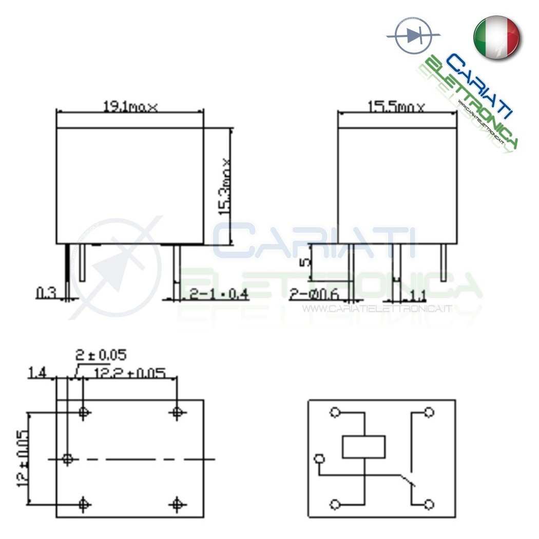 Relais 12V 10A SPDT   SRD 12VDC SL C   Arduino Electronica DIY REF742
