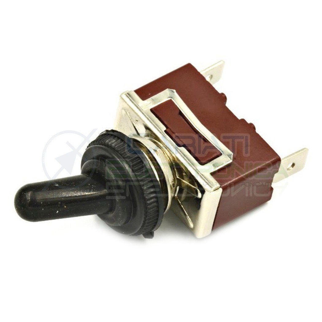INTERRUTTORE LEVA 12V 15A CROMATO AUTO MOTO TUNING BATTERIA