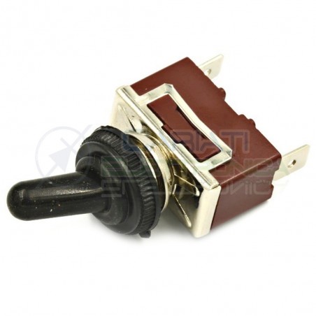 INTERRUTTORE LEVA 12V 15A CROMATO AUTO MOTO TUNING BATTERIA