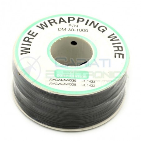 Cavo filo wire wrapping AWG30 305 metri console modding wrap colore NEROGenerico