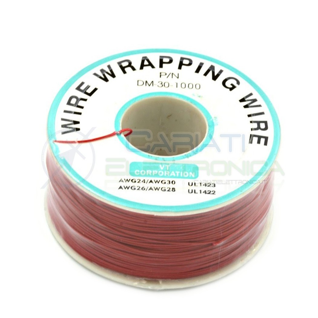Cavo filo wire wrapping AWG30 305 metri console modding wrap colore ROSSOGenerico