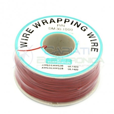 Cavo filo wire wrapping AWG30 305 metri console modding wrap colore ROSSOGenerico
