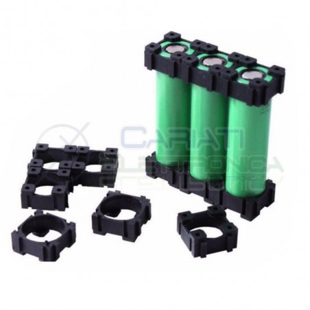 2 PEZZI SUPPORTO DISTANZIATORE STAFFA PER PACCO BATTERIA CILINDRICA 18650Generico