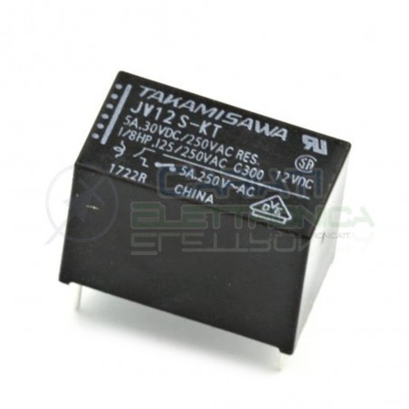 Relè Fujitsu Takamisawa Jv-12S-Kt Da 12Vdc - 30Vdc 5A 250Vac Spst Jv12S-Kt Takamisawa