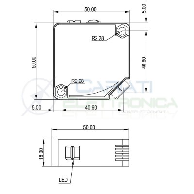 Interruttore FOTOCELLULA 12V 24V DISTANZA 4m sensore infrarossi fotoelettrico
