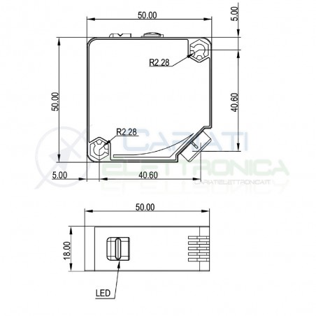 Interruttore FOTOCELLULA 12V 24V DISTANZA 4m sensore infrarossi fotoelettrico