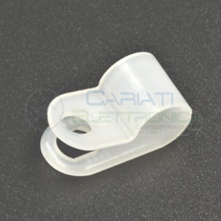 10 pcs Cable Clamp 6,4mm max for fixed cable in Nylon66Kss