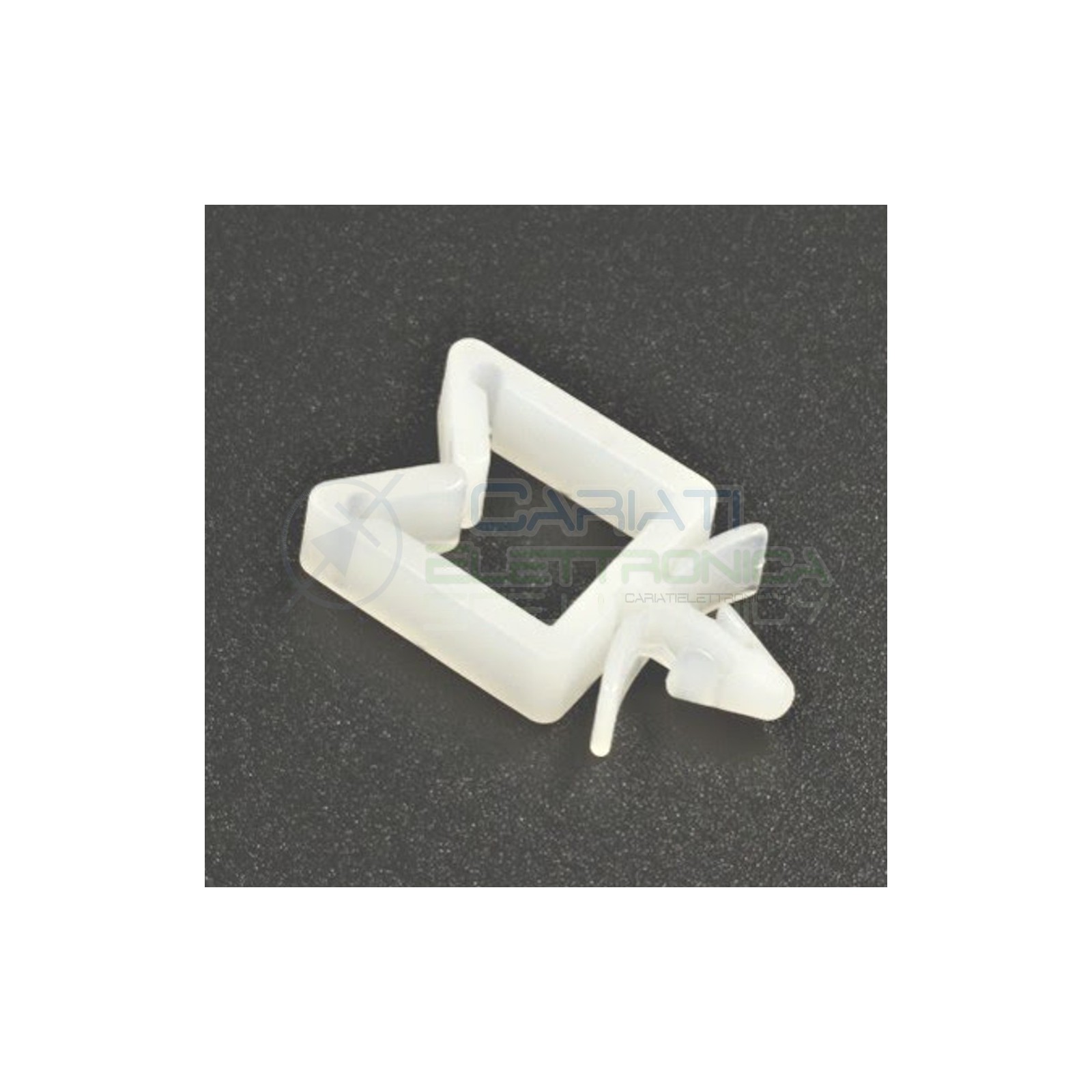 10 PEZZI FERMACAVO PER FISSAGGIO CAVO A INNESTO NYLON 66 ALTEZZA MAX 9.6mm