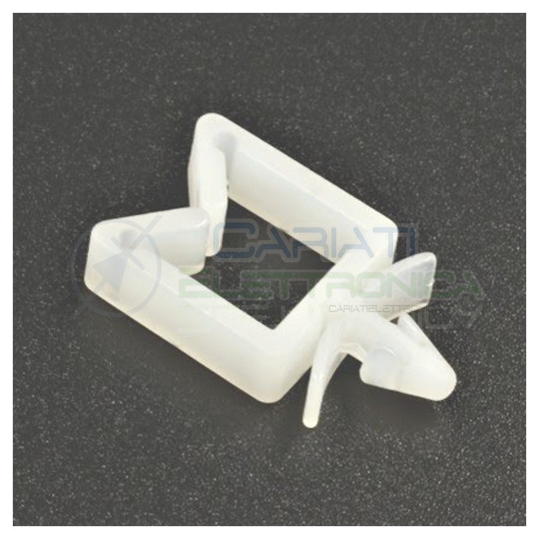 10 PEZZI FERMACAVO PER FISSAGGIO CAVO A INNESTO NYLON 66 ALTEZZA MAX 9.6mm