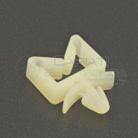10 PEZZI FERMACAVO PER FISSAGGIO CAVO A INNESTO NYLON 66 ALTEZZA MAX 4mm