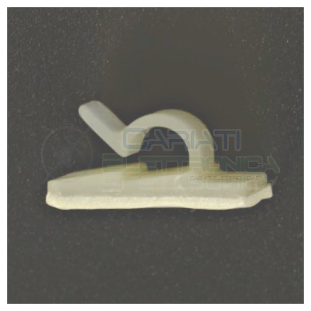 5 PEZZI FERMACAVO PER FISSAGGIO CAVO ADESIVO NYLON 66 DIAMETRO MAX 5,9mm