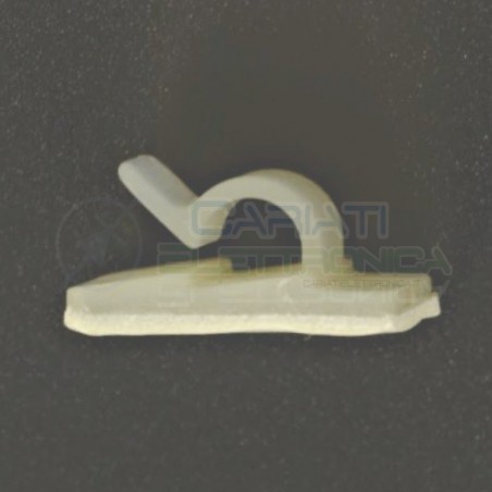 5 PEZZI FERMACAVO PER FISSAGGIO CAVO ADESIVO NYLON 66 DIAMETRO MAX 5,9mm