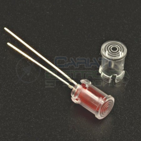 10 PEZZI SUPPORTO PORTA LED 5MM IN PLASTICA TRASPARENTE DA PANNELLO