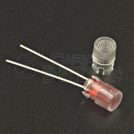 10 Pezzi Supporto Porta Led 5Mm In Plastica Trasparente Da Pannello