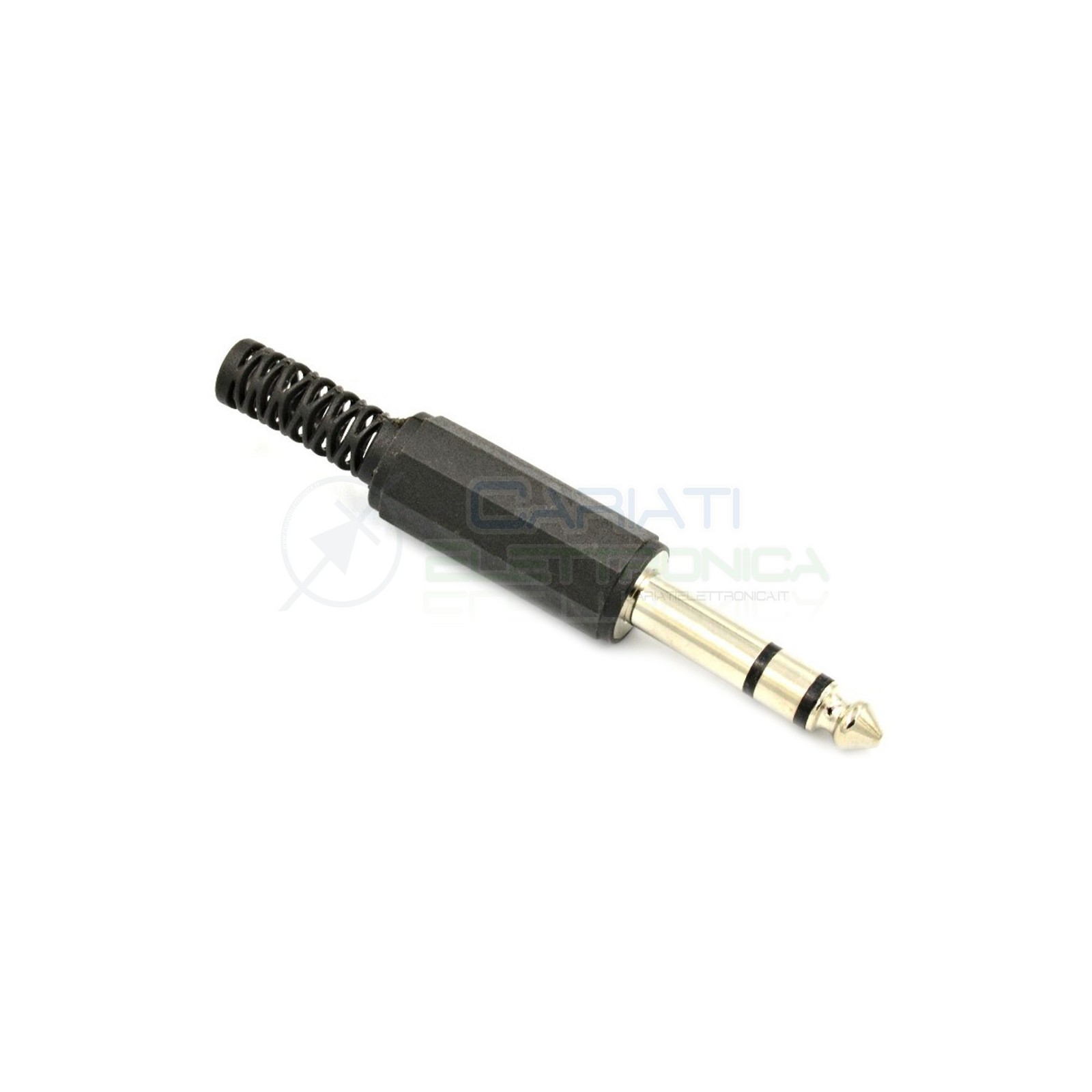 2 PEZZI PRESA JACK MASCHIO STEREO 6.3mm 6.3 mm CON PASSACAVO connettore Generico