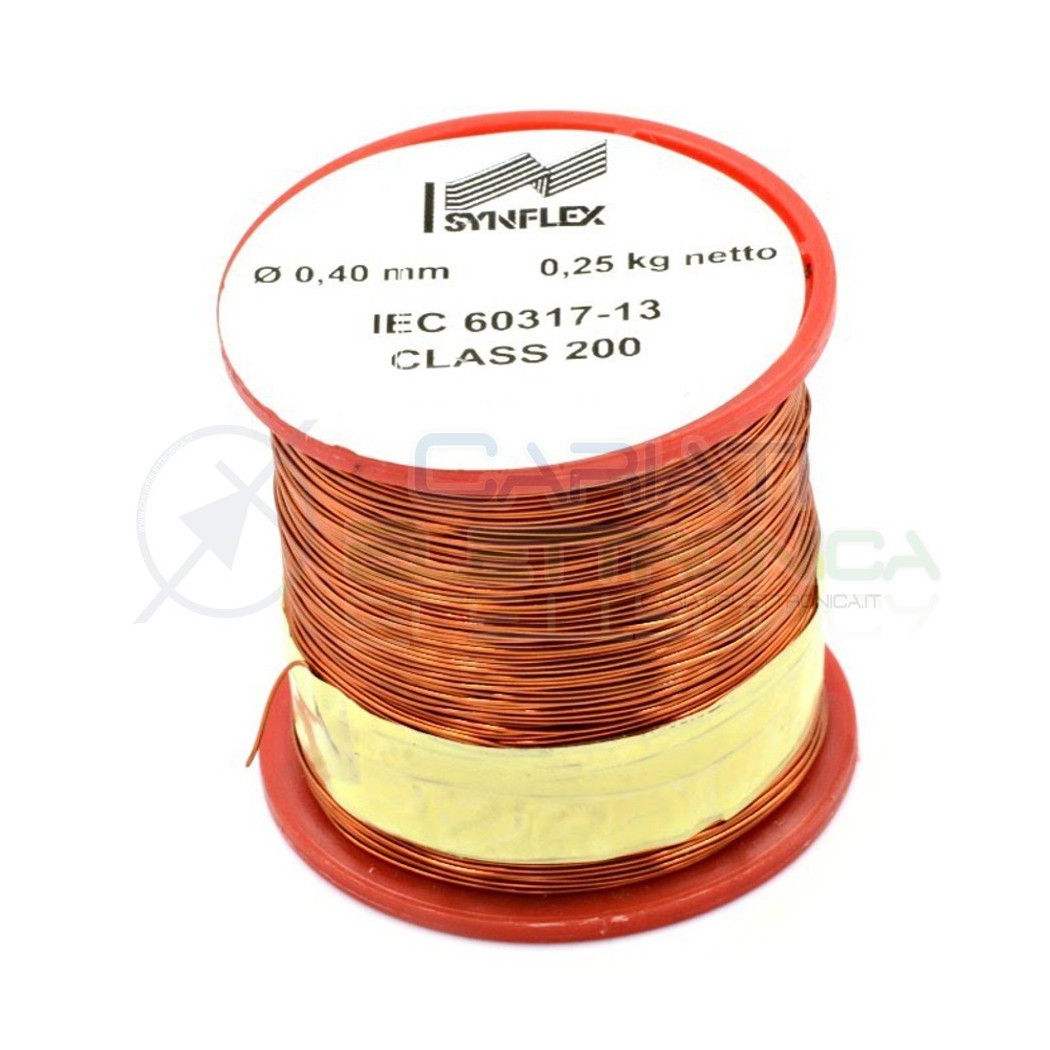 Coil wire double coated enamelled 0,4mm 250grSynflex