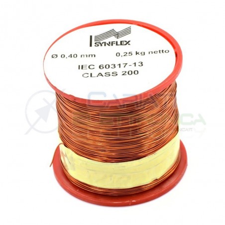 250g Cavo di rame da 0,40 mm doppiamente smaltato per avvolgimenti 0,25 kg Synflex