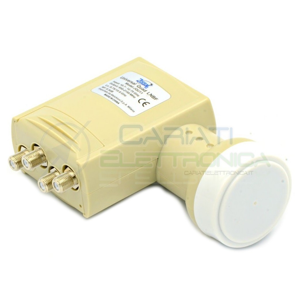 CONVERTITORE LNB QUAD 4 USCITE INDIPENDENTI ZODIAC MKC JQU11 MELCHIONI Zodiac