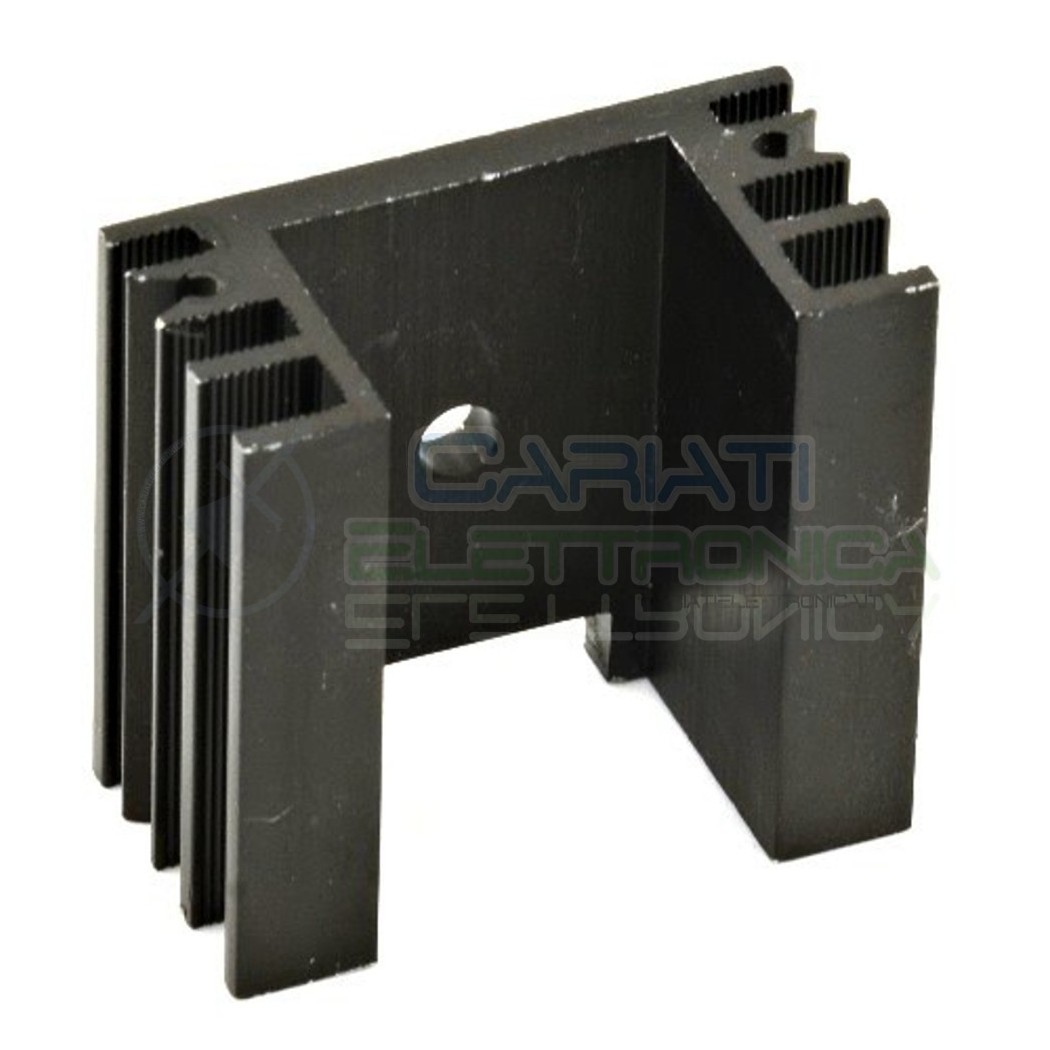 4pcs  Dissipatore radiatore TO220 nero L 38,1mm 6,2K/W alluminio 