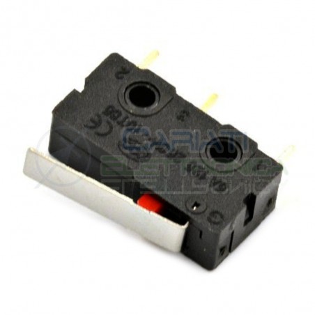 10 Pezzi Microswitch a leva levetta Finecorsa Pulsante interruttore a scatto