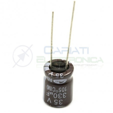 5 PEZZI Condensatore elettrolitico SAMWHA 330uF 330 uF 35V 105°C 10x13.5mm PASSO 5mm