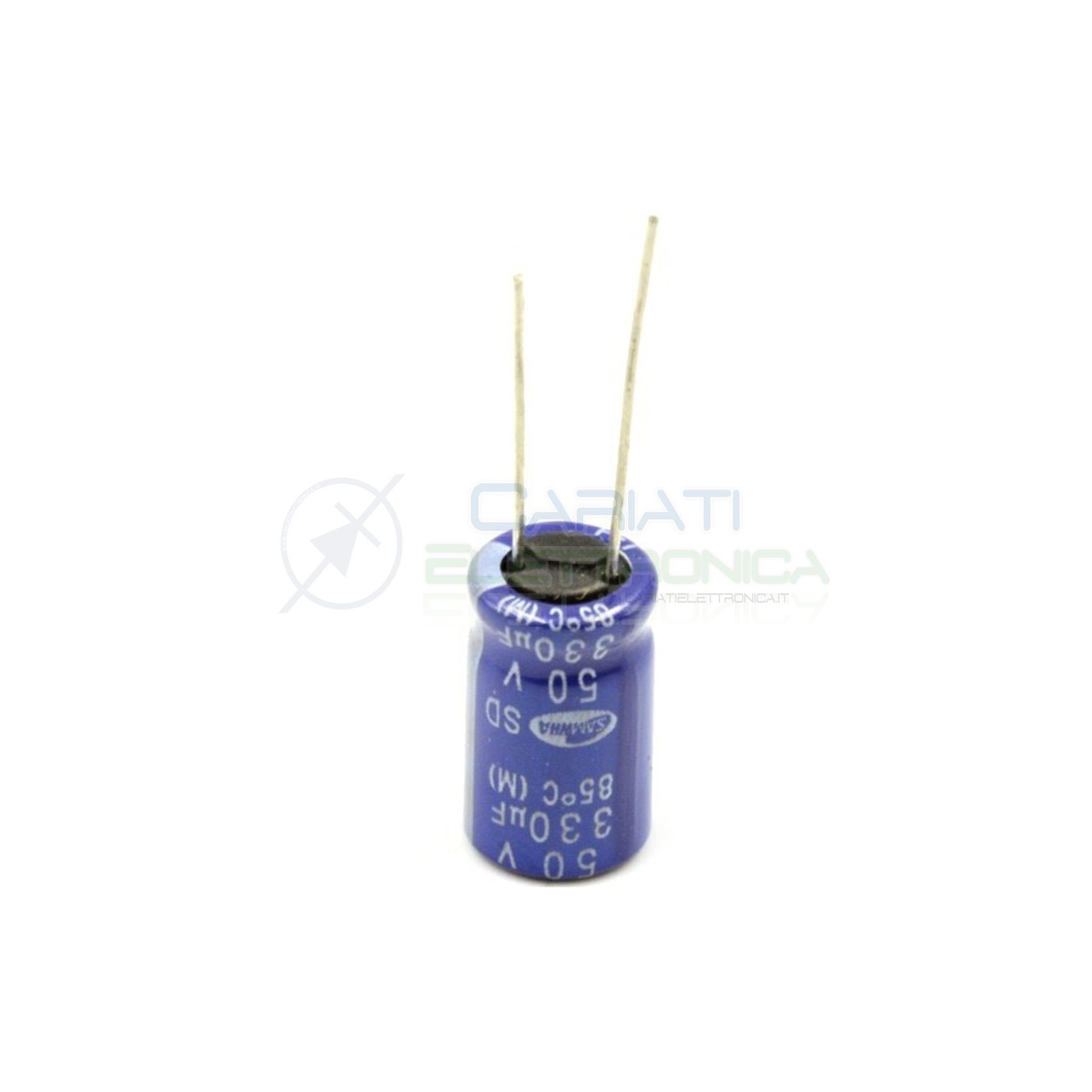 5 PEZZI Condensatore elettrolitico SAMWHA 330uF 330 uF 50V 85°C 10x16mm PASSO 5mm