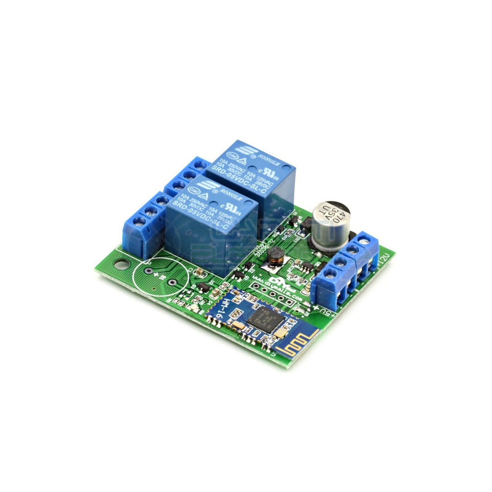 MODULO SCHEDA 2 RELE' con Bluetooth 5V 12V PER CONTROLLO TRAMITE APP ANDROID IOSGenerico