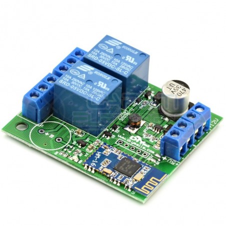 MODULO SCHEDA 2 RELE' con Bluetooth 5V 12V PER CONTROLLO TRAMITE APP ANDROID IOSGenerico